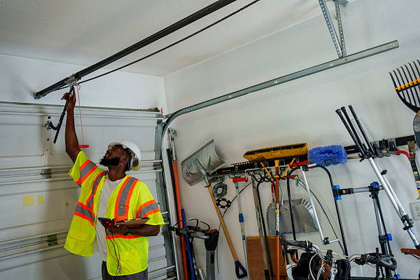 Professional Garage Door Panel Replacement technician working in Saginaw, TX